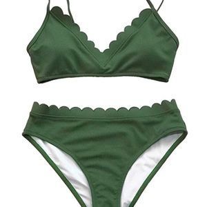 GREEN SCALLOP BIKINI